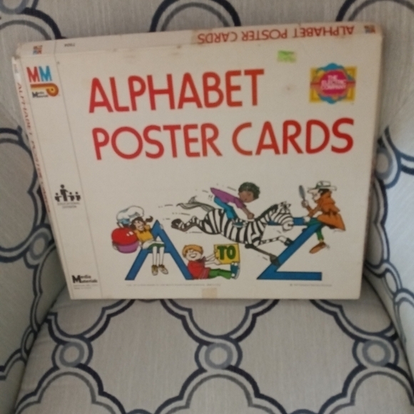 Vintage Alphabet Cards A to Z Teaching Classroom Teach Teacher Education ABC'S - Picture 2 of 8